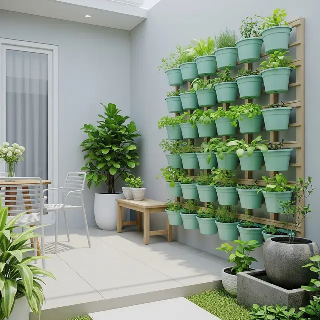9 Ide Kebun Sayur Minimalis di Teras Sempit dengan Pot Plastik Bertingkat, Solusi Urban Asri