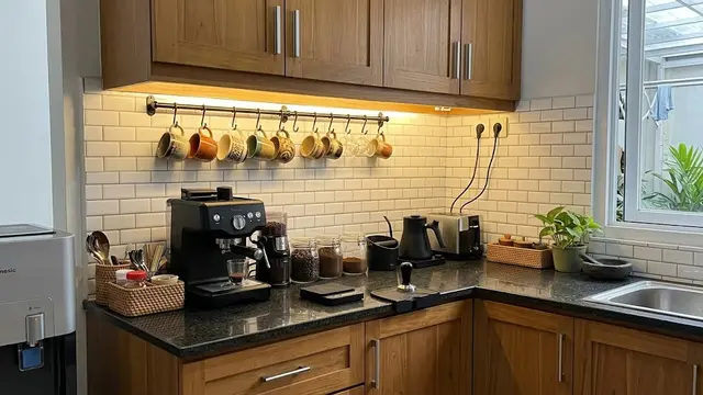 9 Desain Dapur Sederhana untuk yang Suka Ngopi di Rumah, Hangat dan Estetik