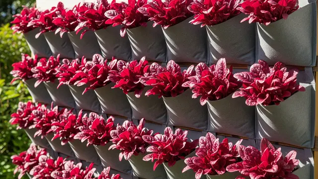 Dinding Poket untuk Bayam Merah