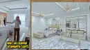 Potret kamar utama Bella Shofie yang juga sangat luas dengan dominasi warna putih. Ada beberapa sofa dan meja yang bisa digunakan saat santai dengan sang suami. [Instagram/bellashofie_rigan]