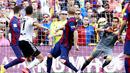 Hasil positif ini membuat Barcelona tetap kokoh bercokol di puncak klasemen sementara La Liga dengan nilai 78. (REUTERS/Gustau Nacarino)