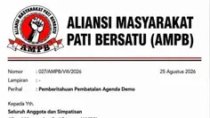AMPB Bantah Kabar Demo Warga Pati 27 Agustus Batal