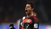 Penyerang Bayer Leverkusen asal Meksiko, Javier "Chicharito" Hernandez. (AFP/Patrik Stollarz)