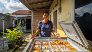 Jualan Frozen Food/ Ilustrasi gambar oleh AI