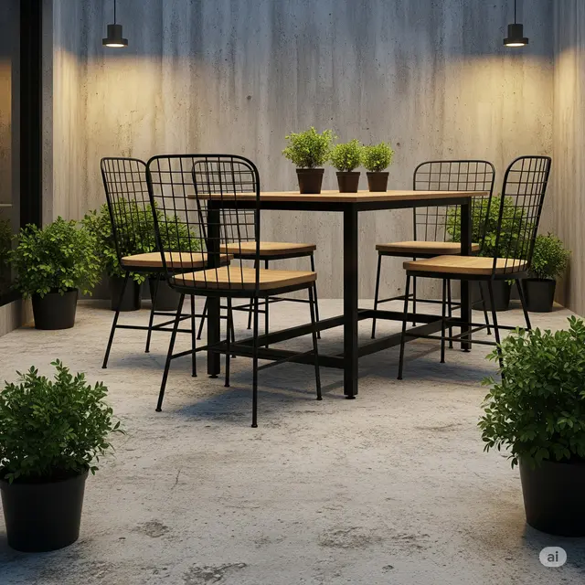 Model Teras Rumah Industrial.