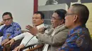 Suasana diskusi masalah haji di Senayan, Jakarta, Rabu (25/3/2015). Salah satu masalah haji ialah belum dibayarnya uang muka dalam proses penyediaan pemondokan di Makkah dan Madinah.(Liputan6.com/Andrian M Tunay)