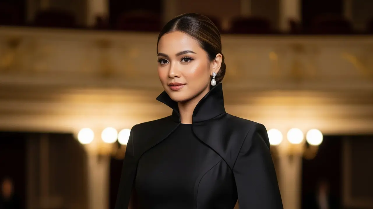 Model Baju Pesta Cape Sleeve Dramatis Terbaru 2025