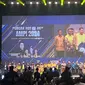 Ketua Umum (Ketum) Partai Golkar Airlangga Hartarto saat menghadiri acara Puncak HUT Ke-46 AMPI di Djakarta Theatre, Jalan MH Thamrin, Jakarta Pusat, Jumat (2/8/2024). (Liputan6.com/Winda Nelfira)