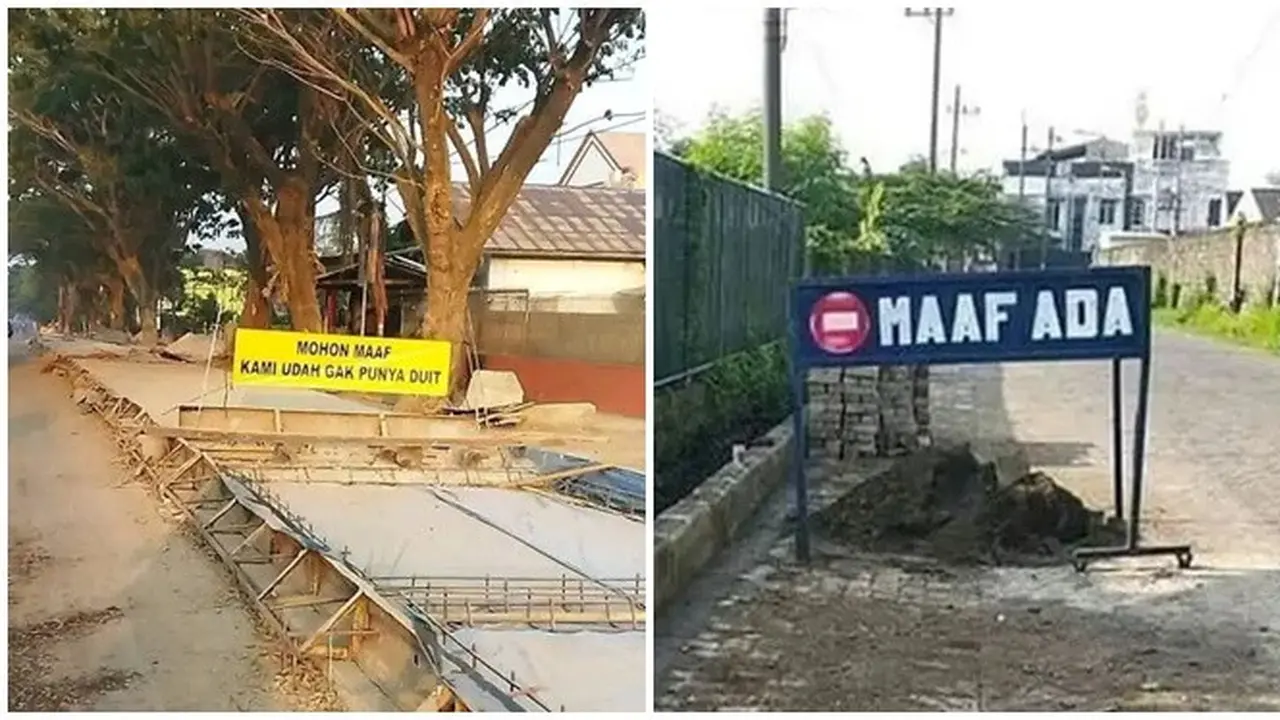 6 Tulisan Peringatan Nyeleneh di Proyek Pembangunan Ini Dahi Berkerut