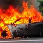 Ilustrasi Mobil Terbakar (Istimewa)