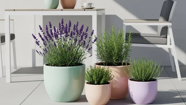Desain Teras Rumah Minimalis Pakai Kebun Herbal dalam Pot