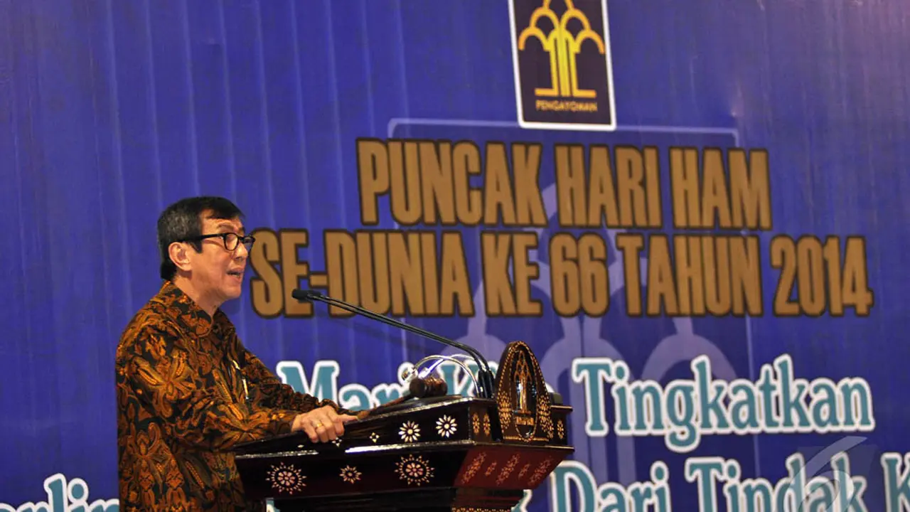 Yasonna Laoly Hadiri Peringatan Hari HAM se-Dunia
