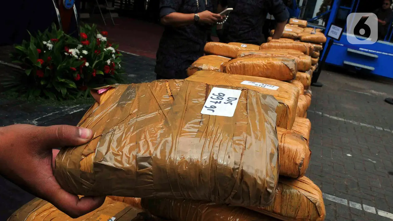 Ilustrasi Paket Ganja.