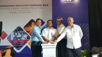 PT Waskita Karya Infrastruktur (WKI) melakukan groundbreaking workshop fabrikasi baja untuk memenuhi kebutuhan tower baja Proyek Transmisi 500KVA di Sumatera.
