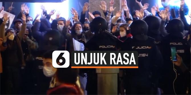 VIDEO: Pengunjuk Rasa Protes ditangkapnya Rapper Pablo Hasel