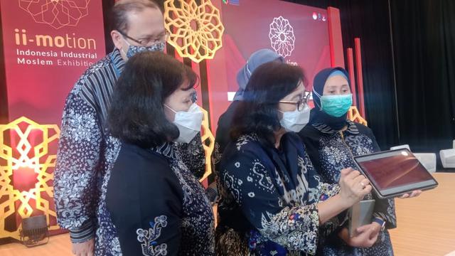 Dirjen IKMA, Gati Wibawaningsih saat di pembukaan ii-Motion 2021 di ICE BSD, Tangerang Selatan, Kamis (3/5/2021).