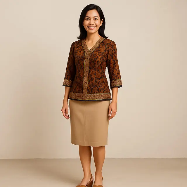 Model Batik 40+ yang Bikin Terlihat 10 Tahun Lebih Muda/Ilustrasi gambar oleh AI