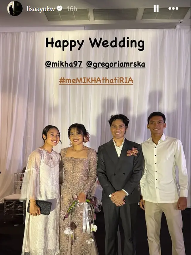 Potret 6 Pasangan Atlet di Pernikahan Gregoria Mariska dan Mikha Angelo