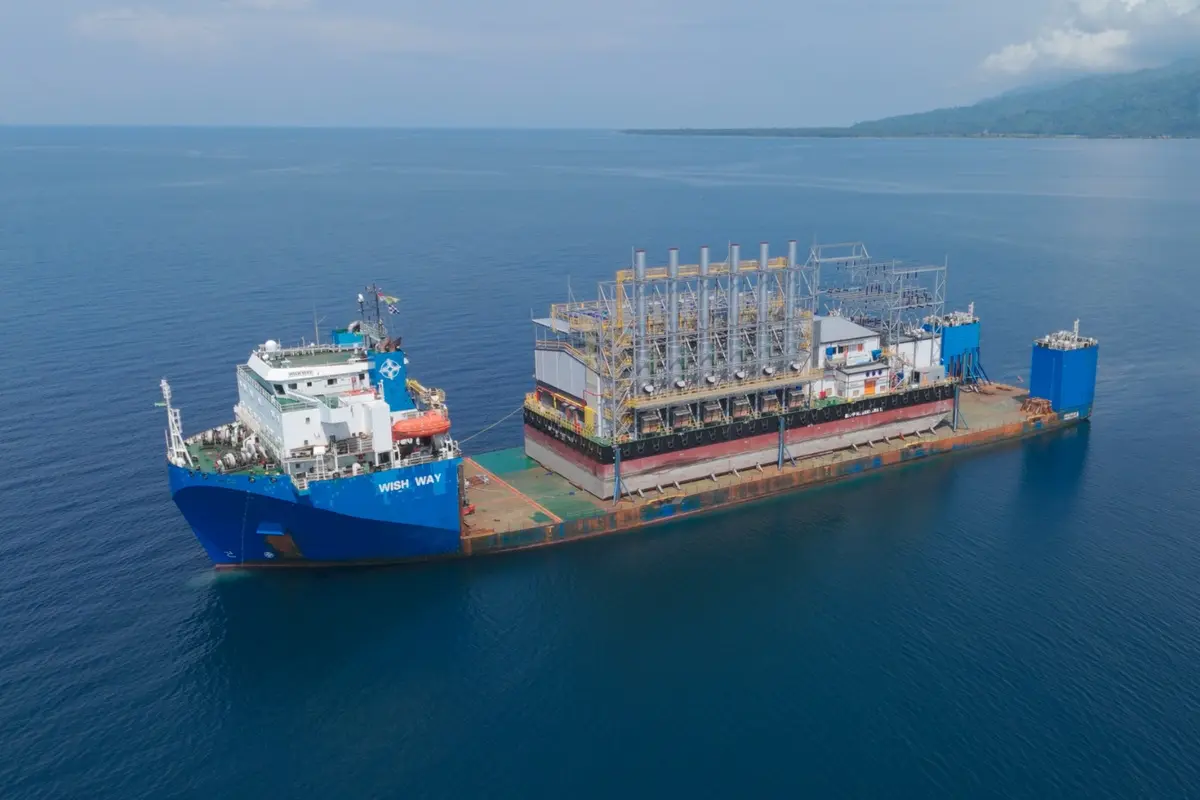 Kapal Pembangkit Listrik Terapung atau Barge Mounted Power Plant (BMPP) Nusantara II-60 MW. (Foto: istimewa)