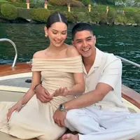 Alyssa Daguise dan Al Ghazali saat di Italia. [@alghazali7]