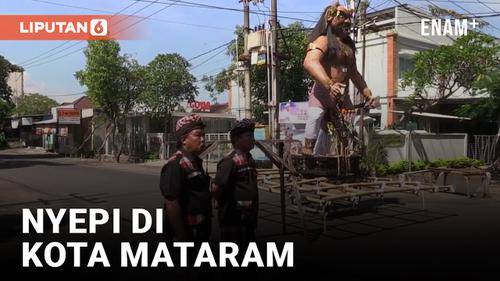 VIDEO: Umat Hindu di Kota Mataram Rayakan Nyepi Dijaga Oleh Pecalang