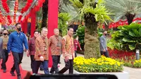 Presiden Joko Widodo atau Jokowi menghadiri Perayaan Imlek Nasional 2023 di Taman Lapangan Banteng, Jakarta Pusat, Minggu (29/1/2023).