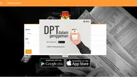 Komisi Pemilihan Umum (KPU) merilis situs Data Pemilih Tetap (DPT) Pilpres 2019.