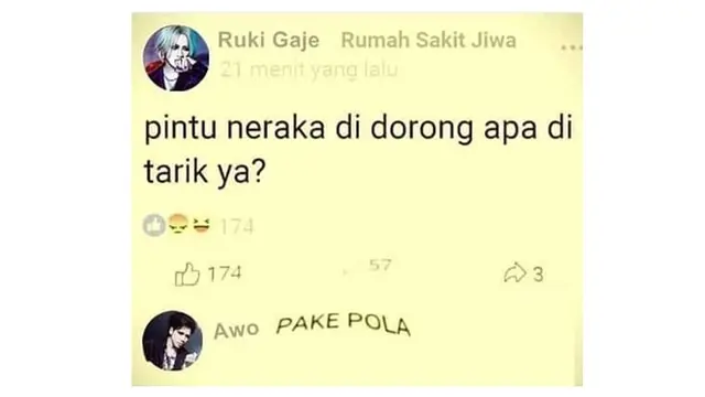 6 Pertanyaan Absurd di Status Facebook Ini Bikin Susah Tahan Tawa