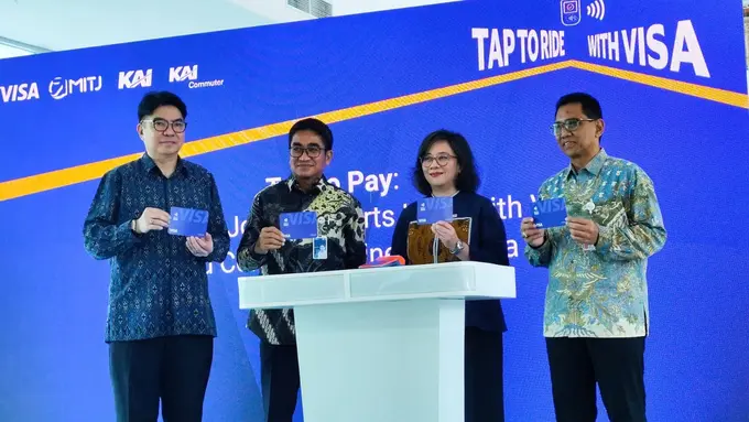 Ilustrasi peresmian peluncuran visa contactless/Visa