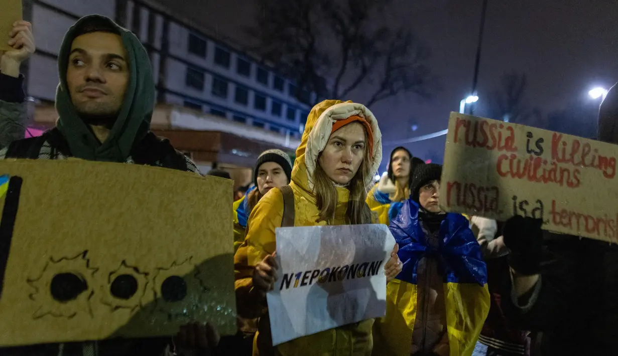 Invasi Rusia ini menjadi konflik terbesar di dataran Eropa sejak Perang Dunia II. (Wojtek RADWANSKI/AFP)