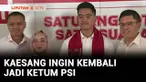 Putra bungsu Presiden ke-7 RI, Joko Widodo, Kaesang Pangarep kembali mendaftarkan diri sebagai calon Ketua Umum Partai Solidaritas Indonesia (PSI). Kaesang juga memastikan ayahnya tidak akan maju sebagai calon Ketua Umum PSI.