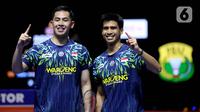 Ini menjadi final pertama bagi Sabar Karyaman Gutama/Moh Reza Pahlevi Isfahani di turnamen BWF Super 1000. (Liputan6.com/Helmi Fithriansyah)
