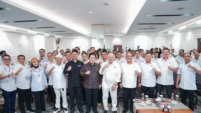 Rapat Kerja Nasional (Rakernas) Muaythai Indonesia yang digelar di Hotel Bidakara, Jumat (10/4/2026).