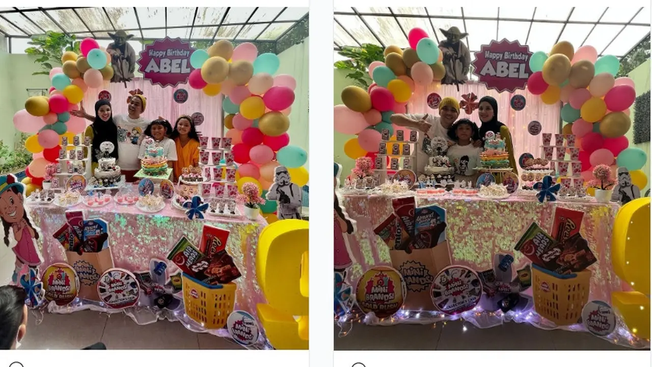Perayaan ultah Indra Bekti ke-45 bersamaan dengan sang putri kedua Amabell (Foto: IG indrabekti)
