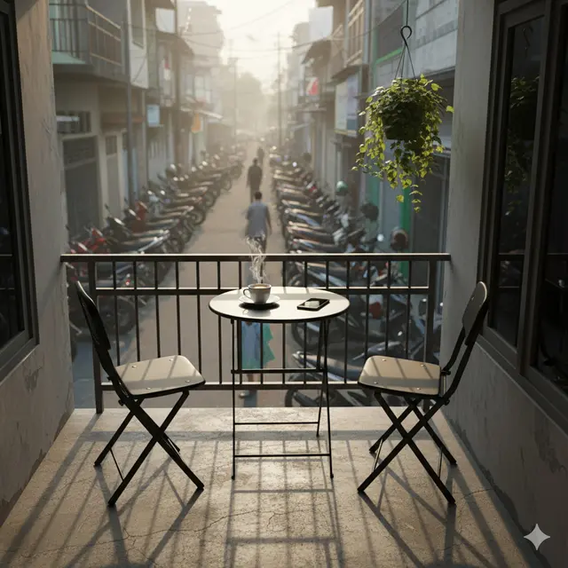 Ide Balkon Rumah Mungil