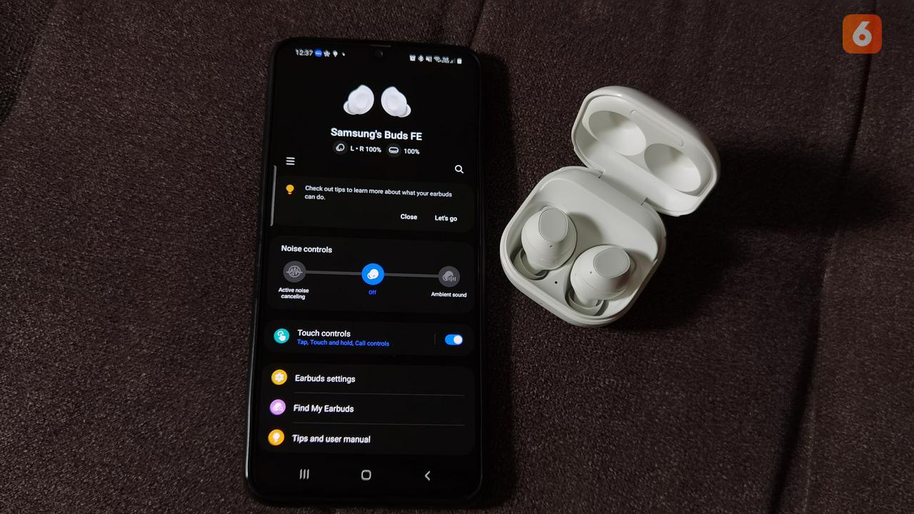 Fitur ANC dan Ambient Sound di Samsung Galaxy Buds FE. Credit: Liputan6.com/Iskandar