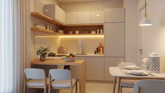 Desain Dapur Kecil Tapi Nyaman Dipakai Bersama Mertua
