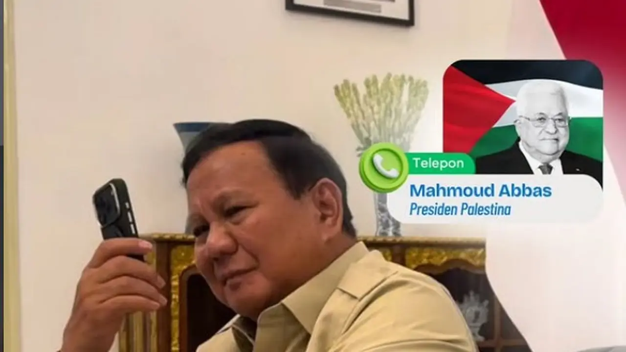 Presiden Prabowo Subianto menerima sambungan telepon dari Presiden Palestina, Mahmoud Abbas, Senin (15/6/2026). (Dok. Instagram @sekretariat.kabinet)