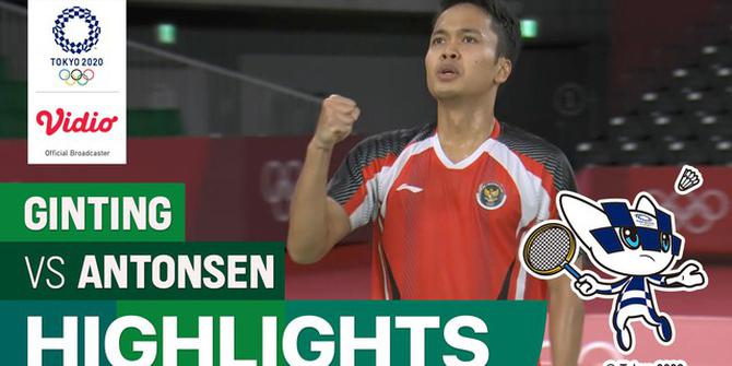 VIDEO: Anthony Ginting Melaju ke Semifinal Olimpiade Tokyo 2020 Usai Taklukkan Anders Antonsen