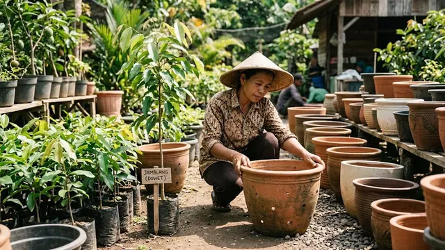 Cara Mengerdilkan Pohon Jamblang atau Duwet agar Berbuah di Pot/AI Generated