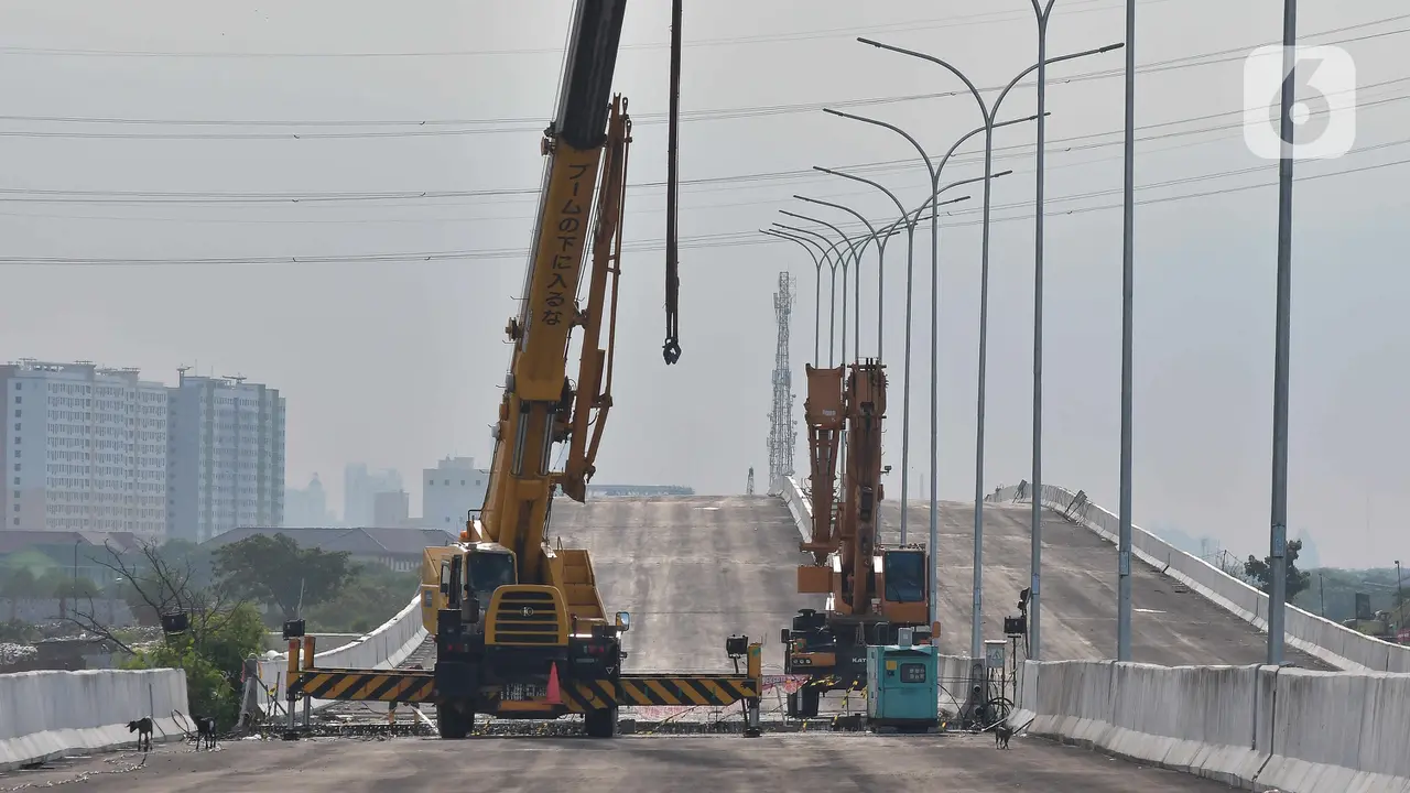 Progres pembangunan Tol Cibitung - CIlincing seksi 4