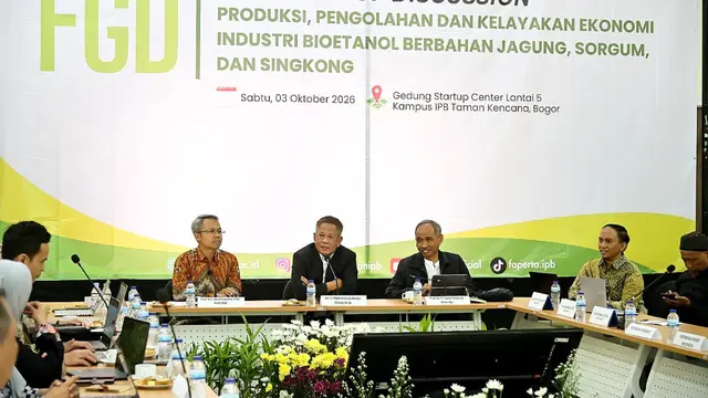 FGD produksi, pengolahan, dan kelayakan ekonomi industri bioetanol di Bogor, Sabtu (3/10/2026).