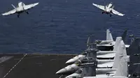 Jet tempur AS untuk menggempur ISIS di Irak. (BBC)