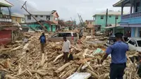 Kehancuran akibat terjangan Badai Maria di Dominika. (AFP)