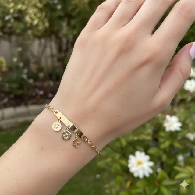 Model Gelang Tali Plat Emas yang Sedang Tren/Ilustrasi oleh AI