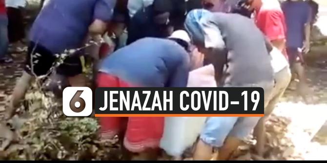 VIDEO: Viral, Warga Paksa Buka Peti Mati Jenazah Pasien Covid-19