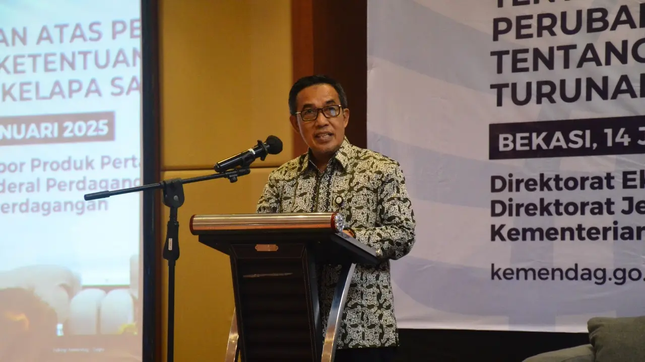 Kemendag menyosialisasikan Permendag Nomor 2 Tahun 2025 tentang Perubahan Atas Peraturan Menteri Perdagangan Nomor 26 Tahun 2024 tentang Ketentuan Ekspor Produk Turunan Kelapa Sawit. (Foto: Kemendag)