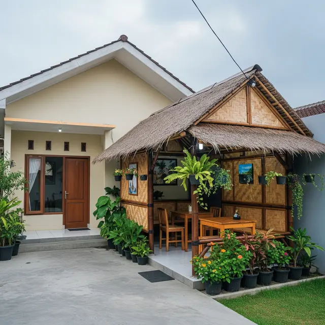 9 Model Rumah Sederhana yang Ada Warung Estetik
