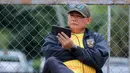 Di sisi lain, jelang laga krusial kontra Myanmar di Grup C SEA Games 2025, kondisi terkini skuad Timnas Indonesia U-22 dikabarkan menunjukkan tren positif. Manajer tim, Sumardji, memastikan seluruh pemain berada dalam kondisi bugar dan tidak ada yang mengalami cedera. Tampak dalam foto, pemain Timnas Indonesia U-22 melakukan sesi latihan resmi jelang melawan Myamar pada matchday kedua Grup C SEA Games 2025. (Bola.com/ Bagaskara Lazuardi)