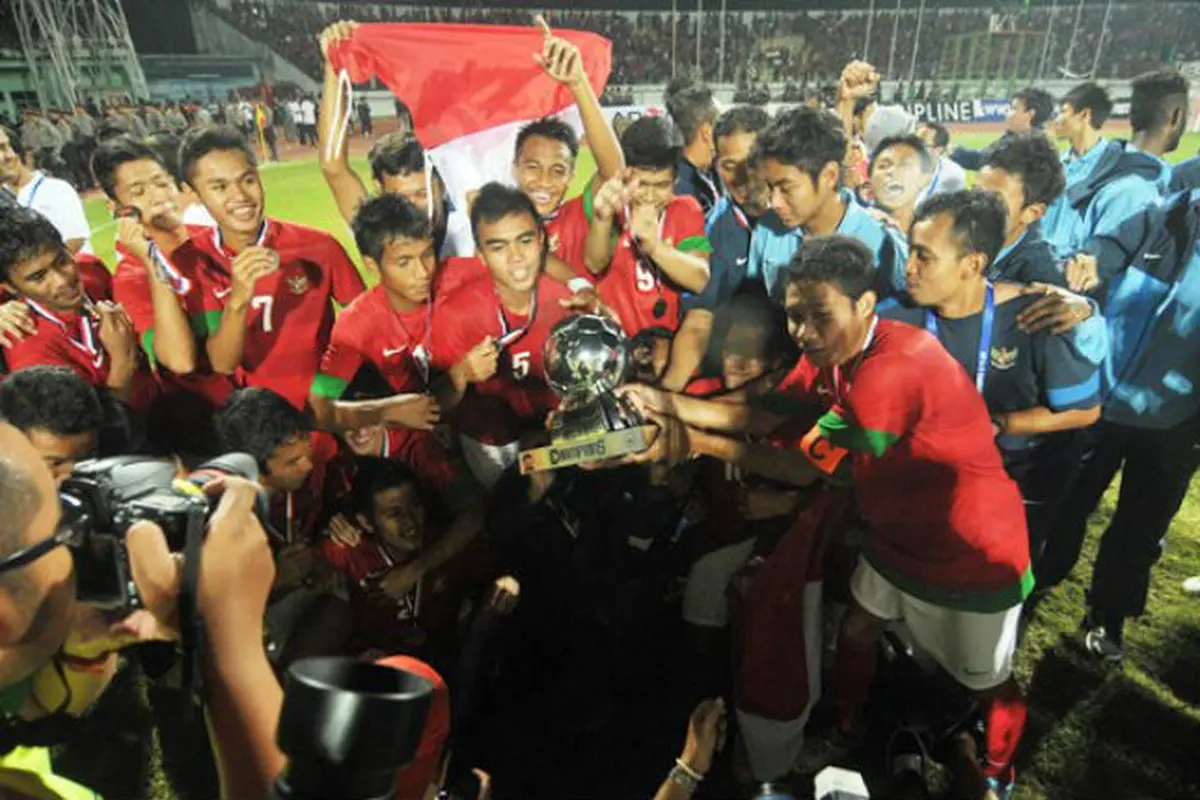 Timnas U-19 saat meraih gelar Piala AFF 2013
